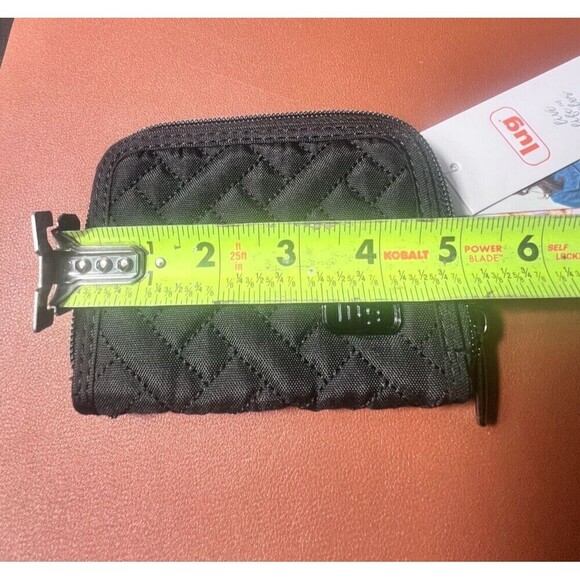 Lug Mini Handspring RFID NWT Blocking Women's Wallet Quilted Travel – Black - Picture 6 of 10